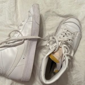White Nike Blazers